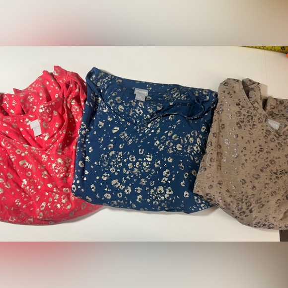 Chico's size 3 XL/16 brown and leopard print stretch fashion comfy tan chic - Picture 11 of 11